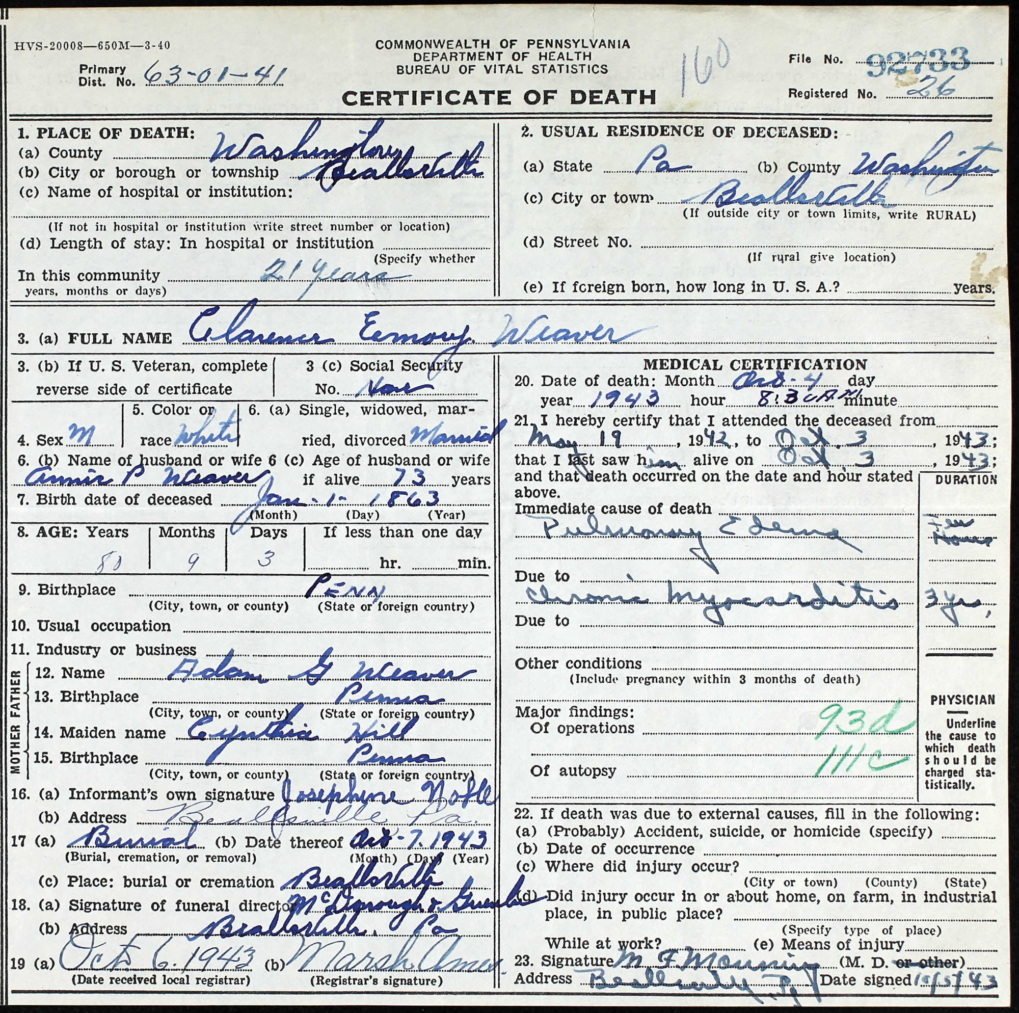 Clarence Emory Weaver